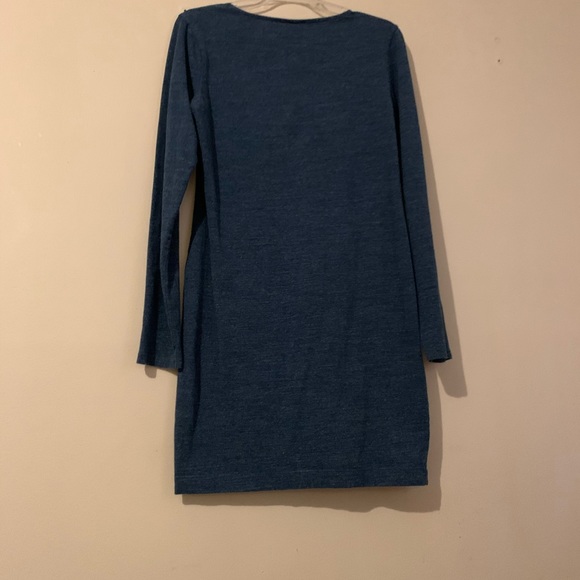 H&M long sleeve soft blue tunic dress L - Picture 3 of 7